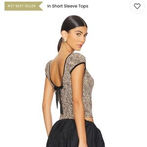 x REVOLVE Cheetah Baby Blouse